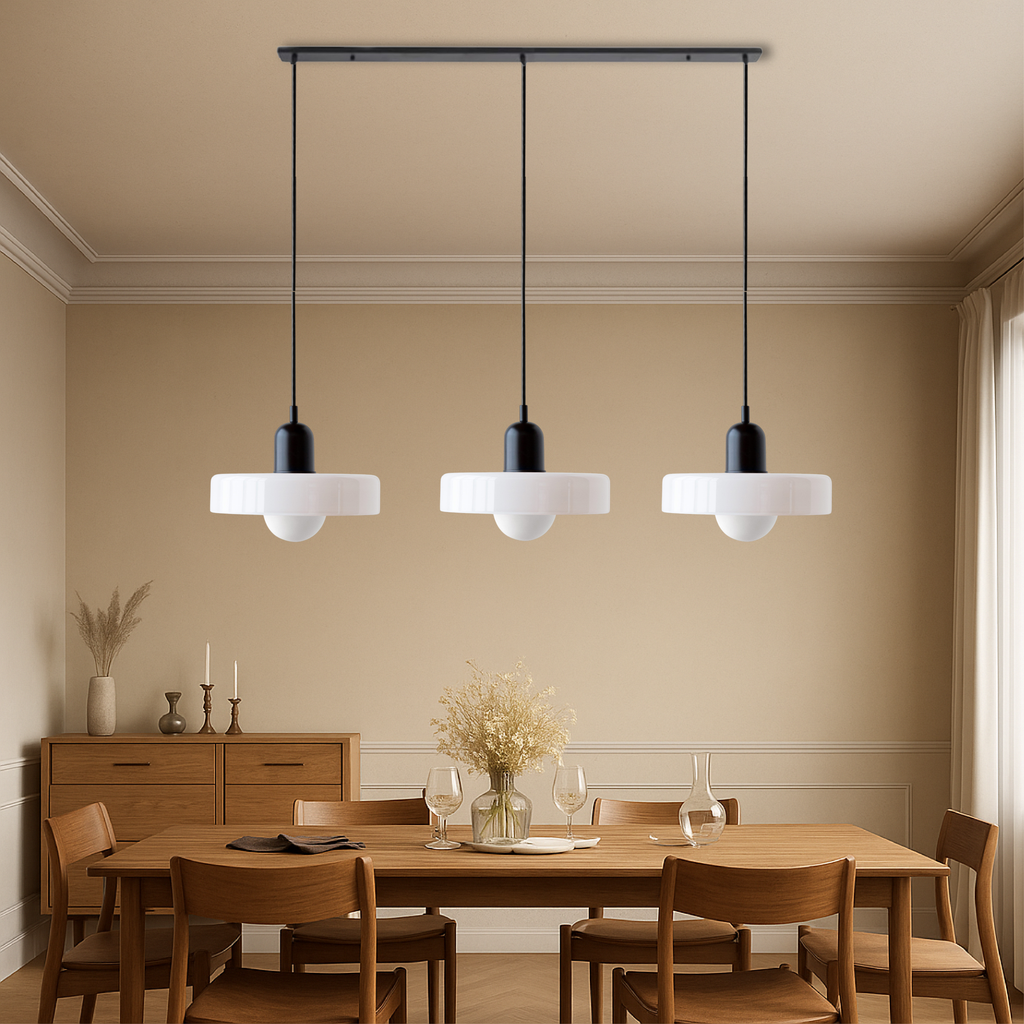Bauhaus Triple Glass Pendant Light – view 2 | BROKLEN