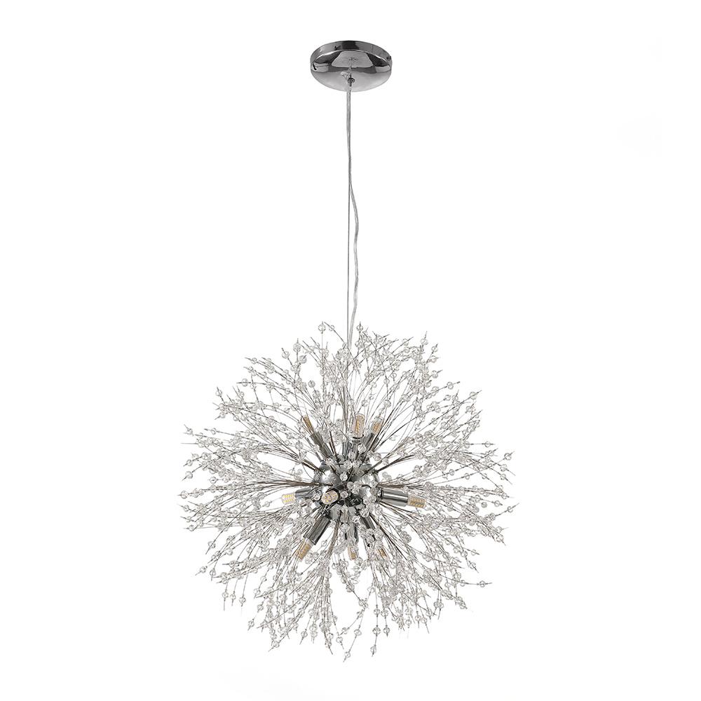 9-Light Crystal Sputnik Chandelier – view 8 | BROKLEN