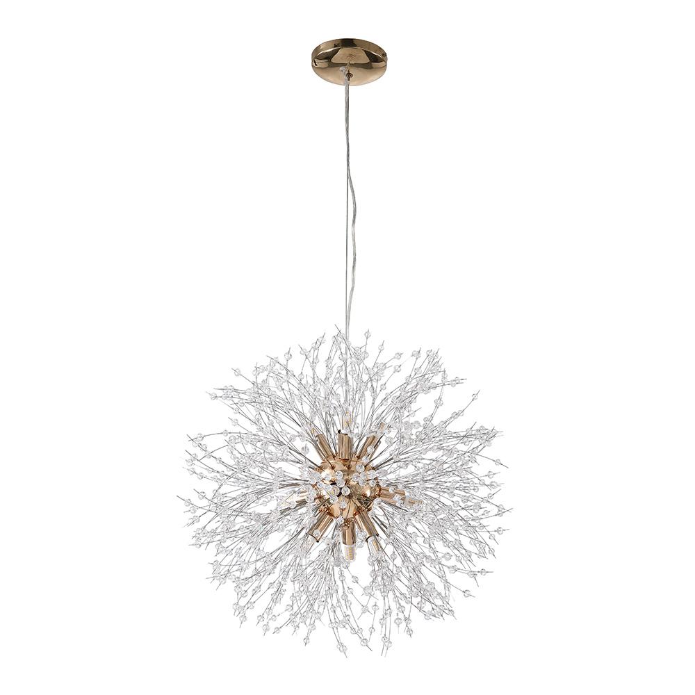 9-Light Crystal Sputnik Chandelier – view 7 | BROKLEN