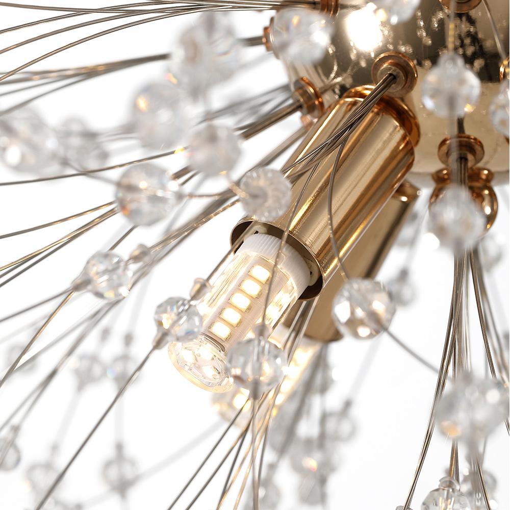 9-Light Crystal Sputnik Chandelier – view 10 | BROKLEN