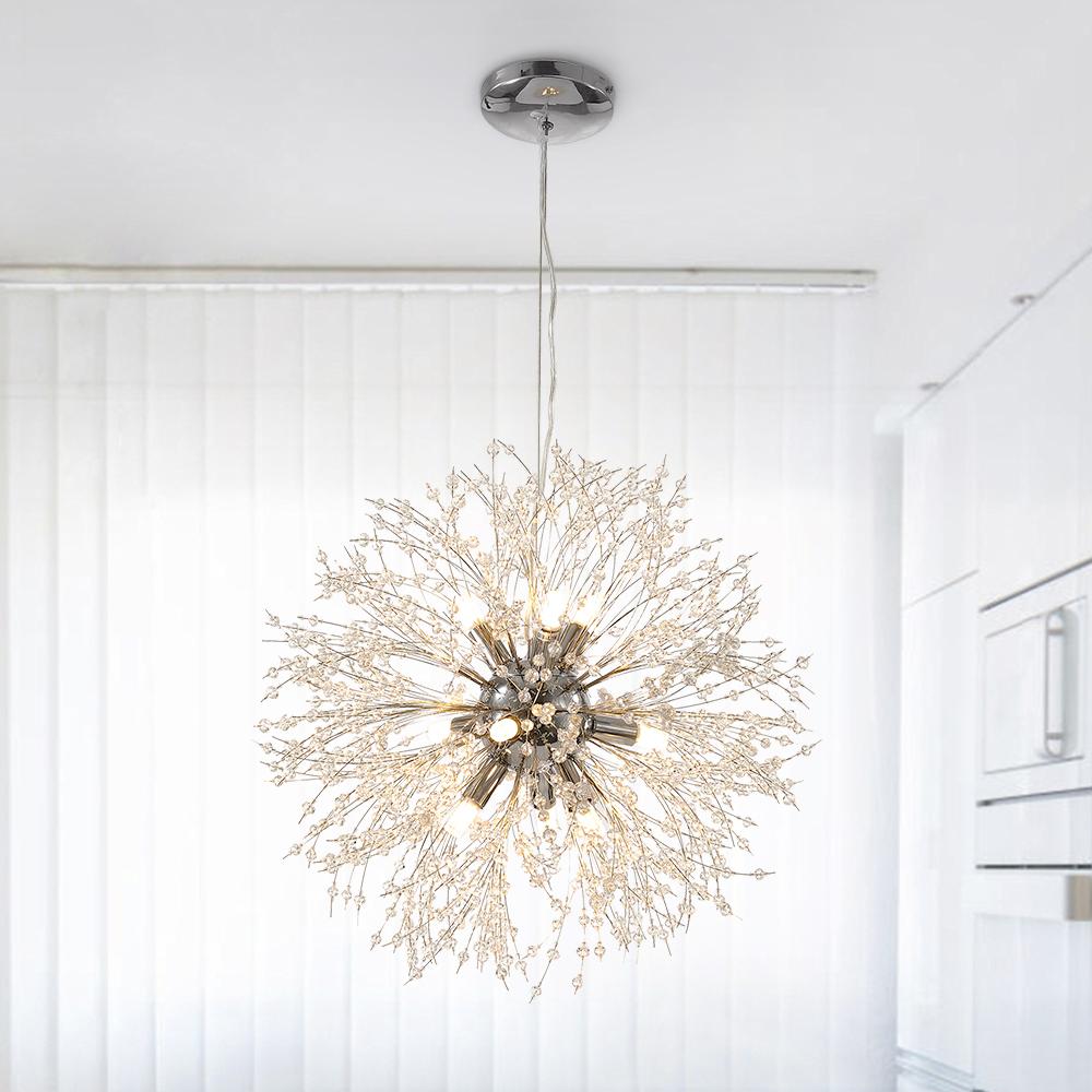 9-Light Crystal Sputnik Chandelier – view 5 | BROKLEN