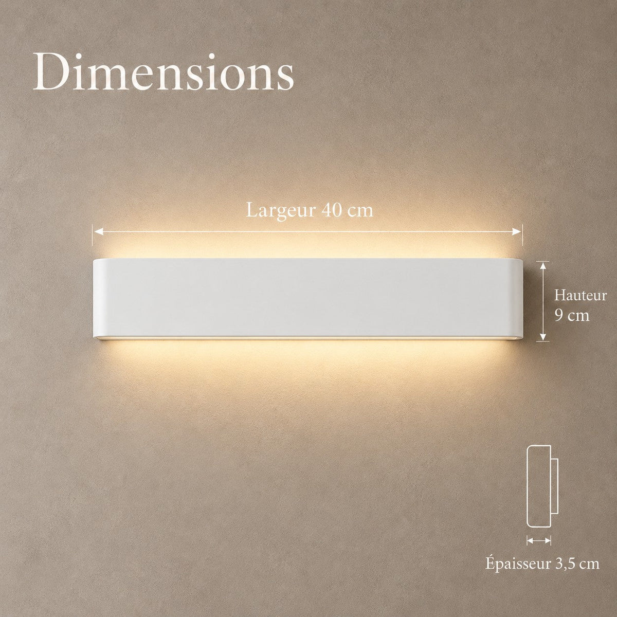 LED Bar Wall Light 40 cm, Up and Down Light – view 15 | BROKLEN