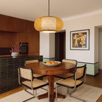 Japandi Woven Bamboo Pendant Light – view 2 | BROKLEN