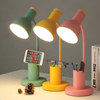 Desk Lamp with Storage Base and Flexible Neck
