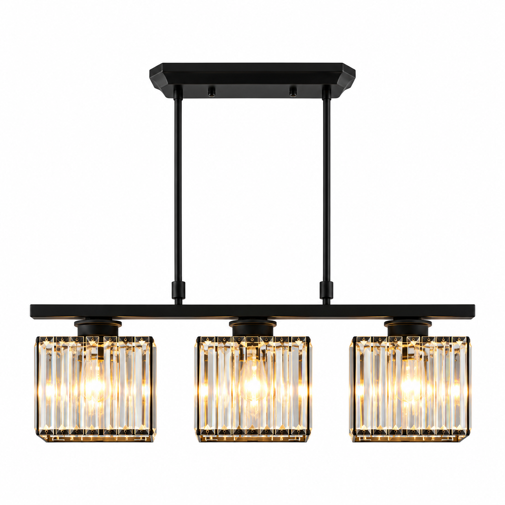Glass Shade Linear Pendant Light