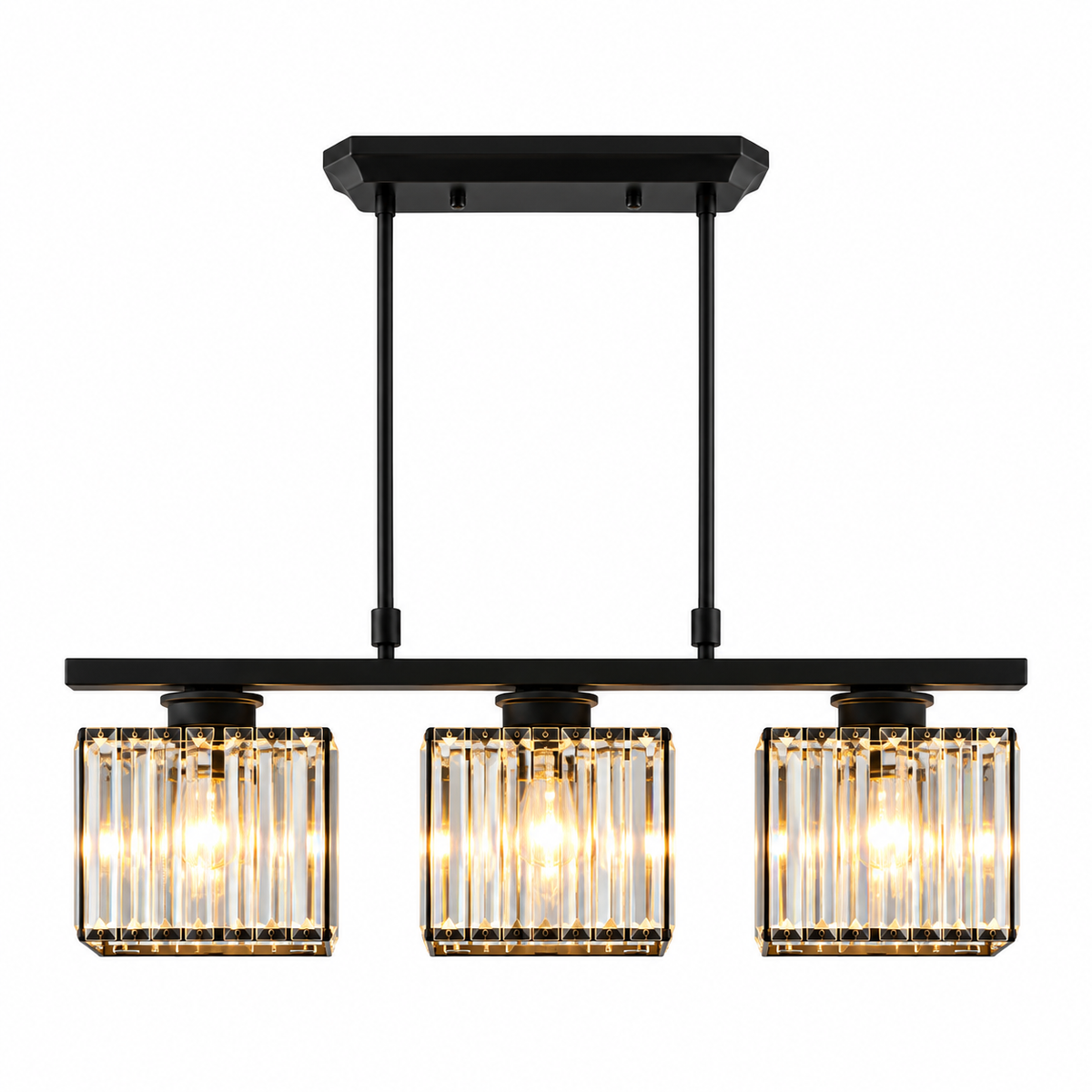 Glass Shade Linear Pendant Light