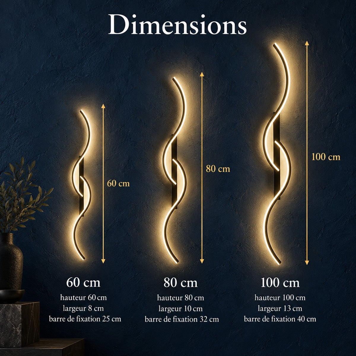 Long LED Wall Light with Remote Control, Modern Design – view 3 | BROKLEN