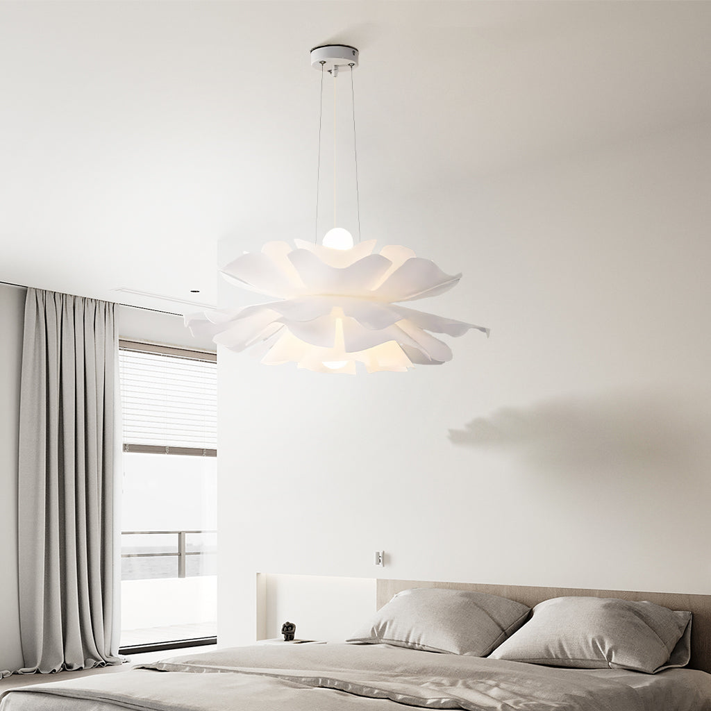 White Lotus Flower Pendant Light – view 12 | BROKLEN