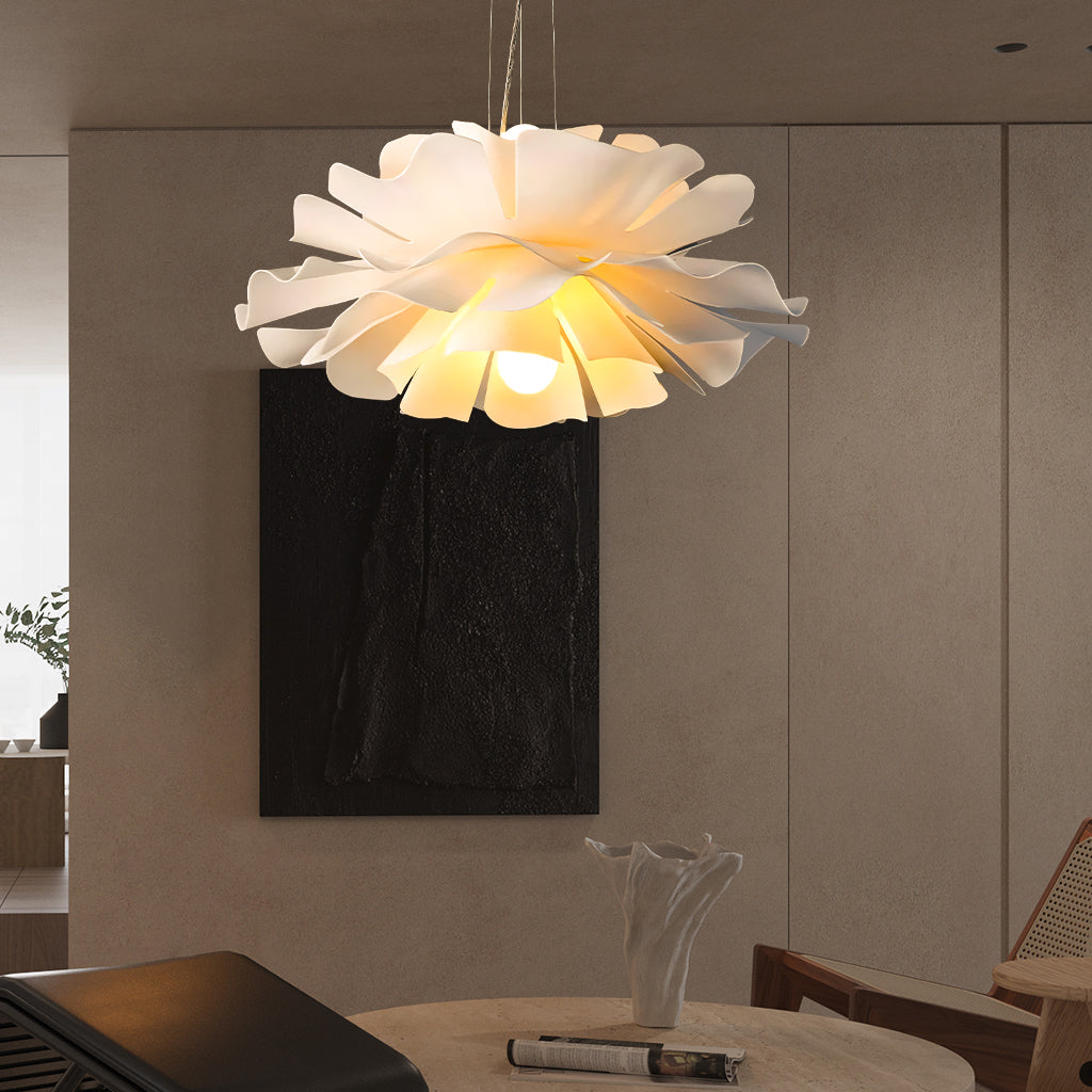 White Lotus Flower Pendant Light – view 13 | BROKLEN