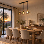Black Iron Diamond Cage 3-Light Chandelier, E27 – view 3 | BROKLEN