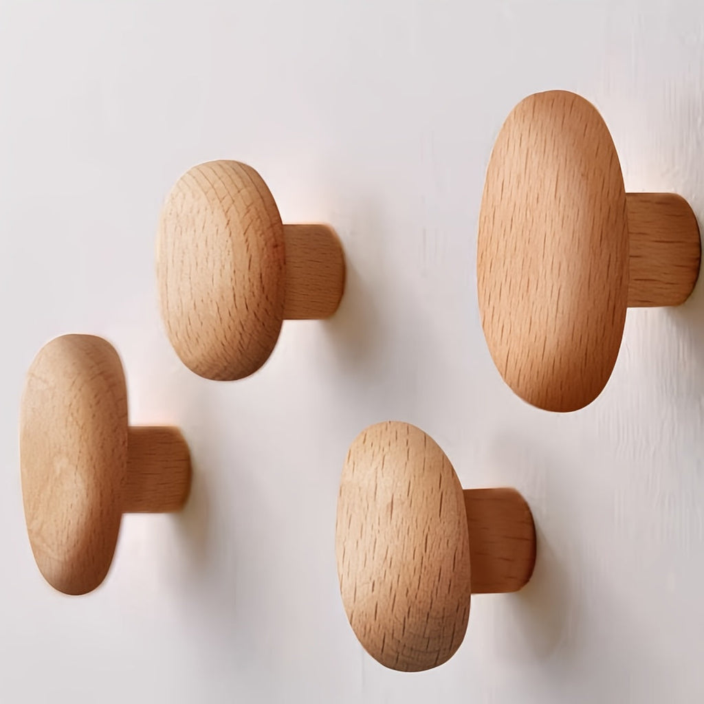 Round Wooden Wall Hooks Set – view 8 | BROKLEN