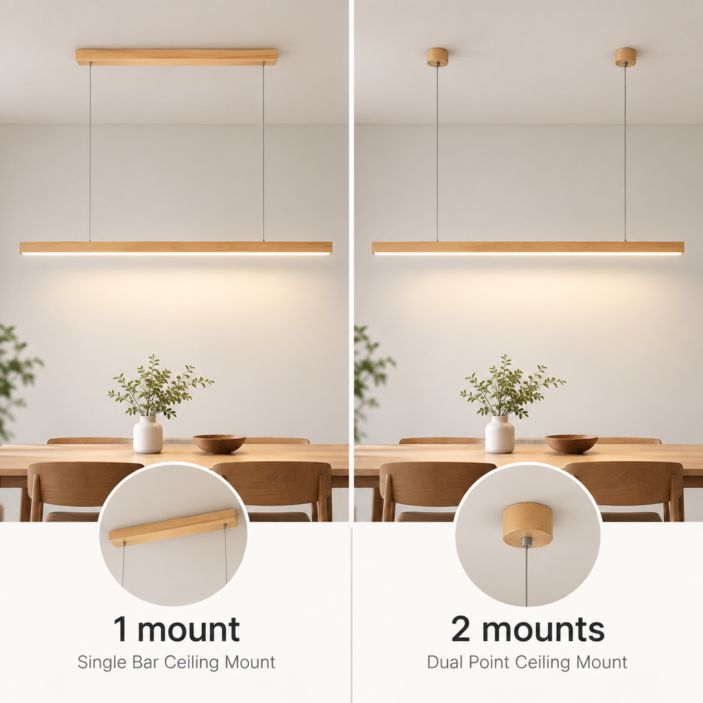 Linear Wood LED Pendant Light – view 15 | BROKLEN