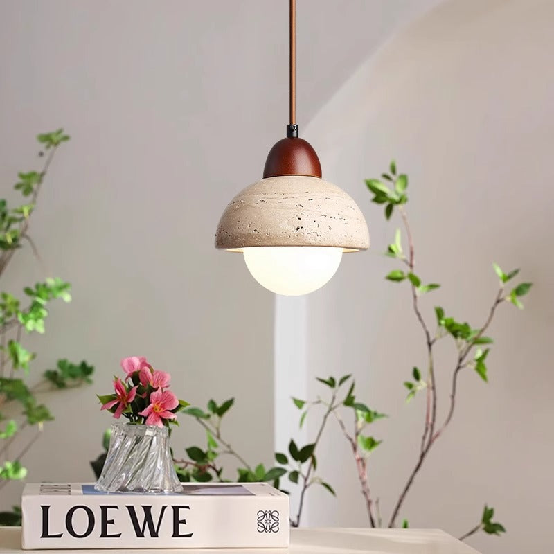 Mushroom Stone Pendant Light for Kitchen Island