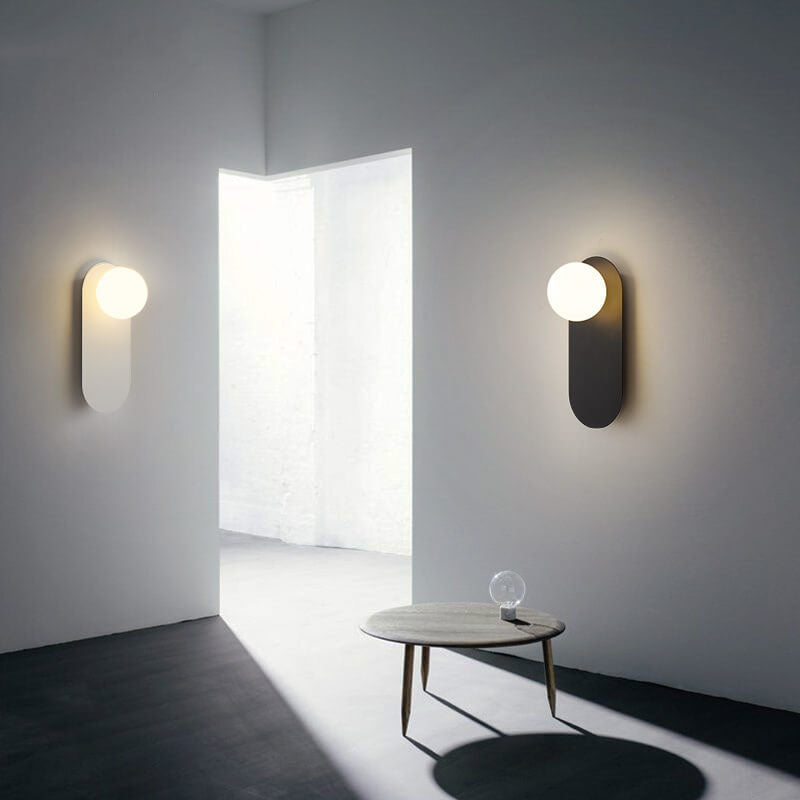 Minimalist Nordic Wall Sconce with Globe Shade
