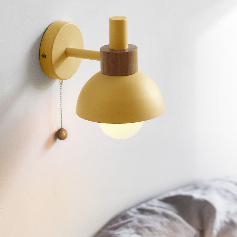 Nordic Color-Block Wall Lamp with Pull-Cord Switch – view 4 | BROKLEN
