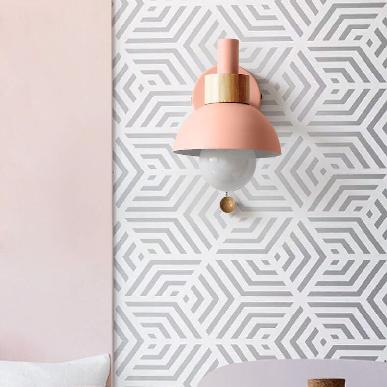 Nordic Color-Block Wall Lamp with Pull-Cord Switch – view 3 | BROKLEN
