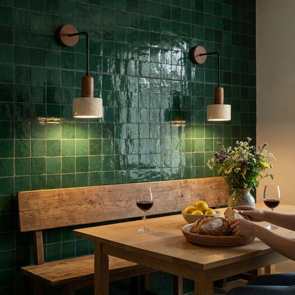 Retro Travertine Wall Light, E27 – view 12 | BROKLEN