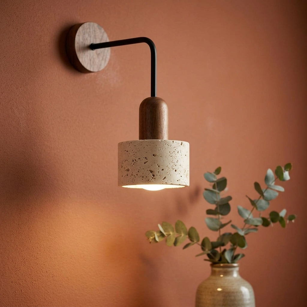 Retro Travertine Wall Light, E27 – view 20 | BROKLEN
