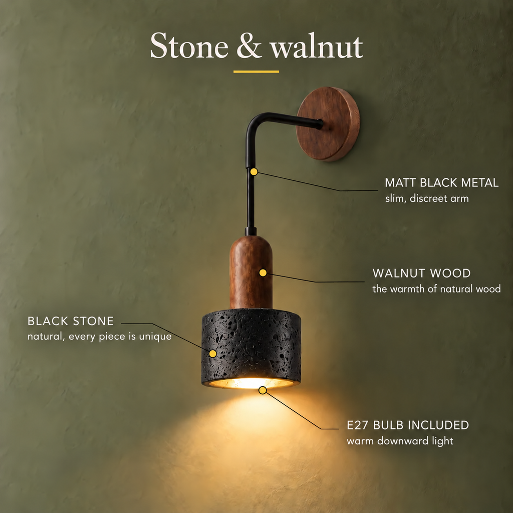 Retro Travertine Wall Light, E27 – view 26 | BROKLEN