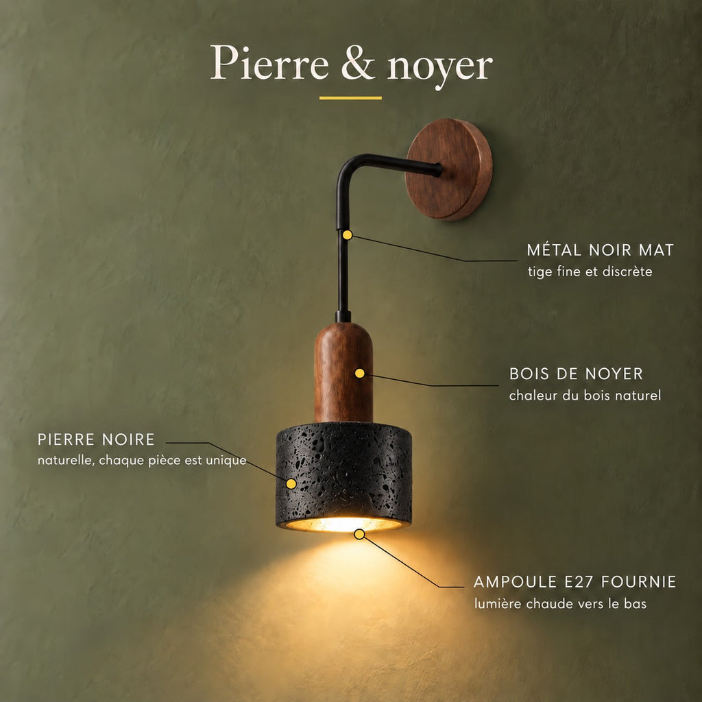 Retro Travertine Wall Light, E27 – view 24 | BROKLEN