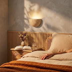 Half-Moon Travertine Wall Light, Indirect Uplight – view 3 | BROKLEN
