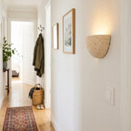 Half-Moon Travertine Wall Light, Indirect Uplight – view 10 | BROKLEN