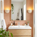 Half-Moon Travertine Wall Light, Indirect Uplight – view 9 | BROKLEN