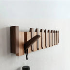 Wooden Coat Rack with Piano Key Design