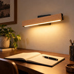 Solid Wood LED Reading Wall Light, Pivoting Head – view 73 | BROKLEN