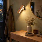 Solid Wood LED Reading Wall Light, Pivoting Head – view 26 | BROKLEN