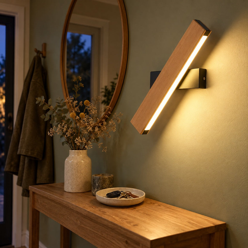 Solid Wood LED Reading Wall Light, Pivoting Head – view 76 | BROKLEN