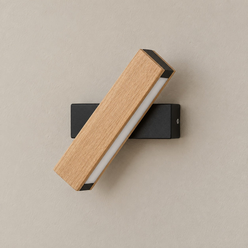 Solid Wood LED Reading Wall Light, Pivoting Head – view 2 | BROKLEN