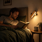 Solid Wood LED Reading Wall Light, Pivoting Head – view 21 | BROKLEN