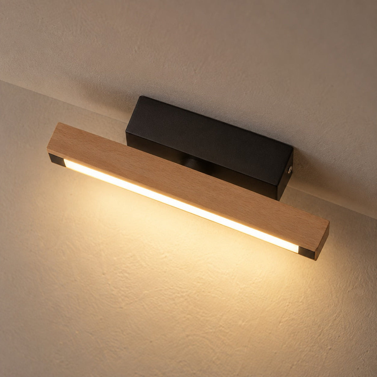 Solid Wood LED Reading Wall Light, Pivoting Head – view 10 | BROKLEN
