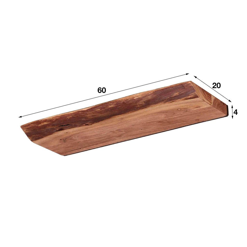 Live-Edge Acacia Wood Wall Shelf – view 12 | BROKLEN