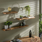 Live-Edge Acacia Wood Wall Shelf – view 15 | BROKLEN