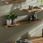 Live-Edge Acacia Wood Wall Shelf – view 2 | BROKLEN