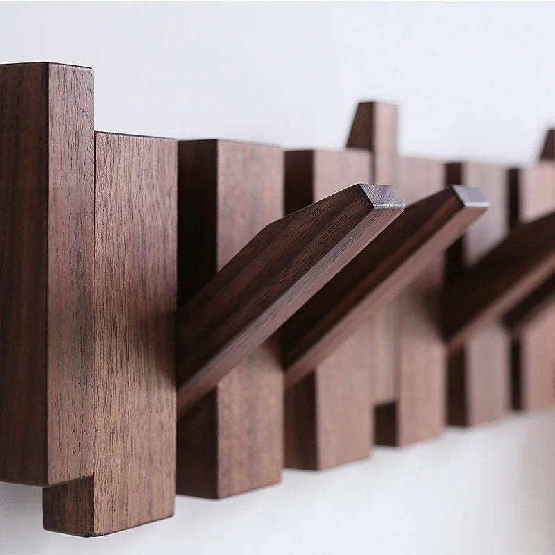 Piano Key Wooden Wall Coat Rack – view 2 | BROKLEN