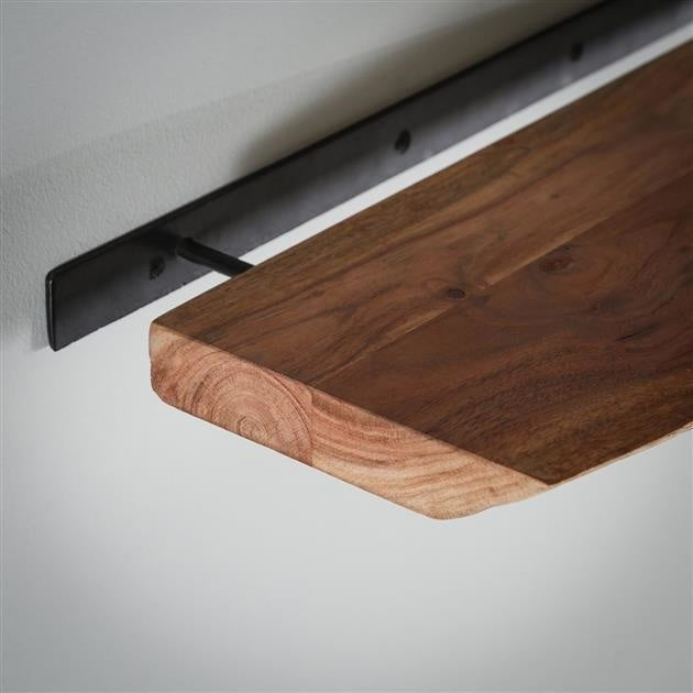 Live-Edge Acacia Wood Wall Shelf – view 4 | BROKLEN