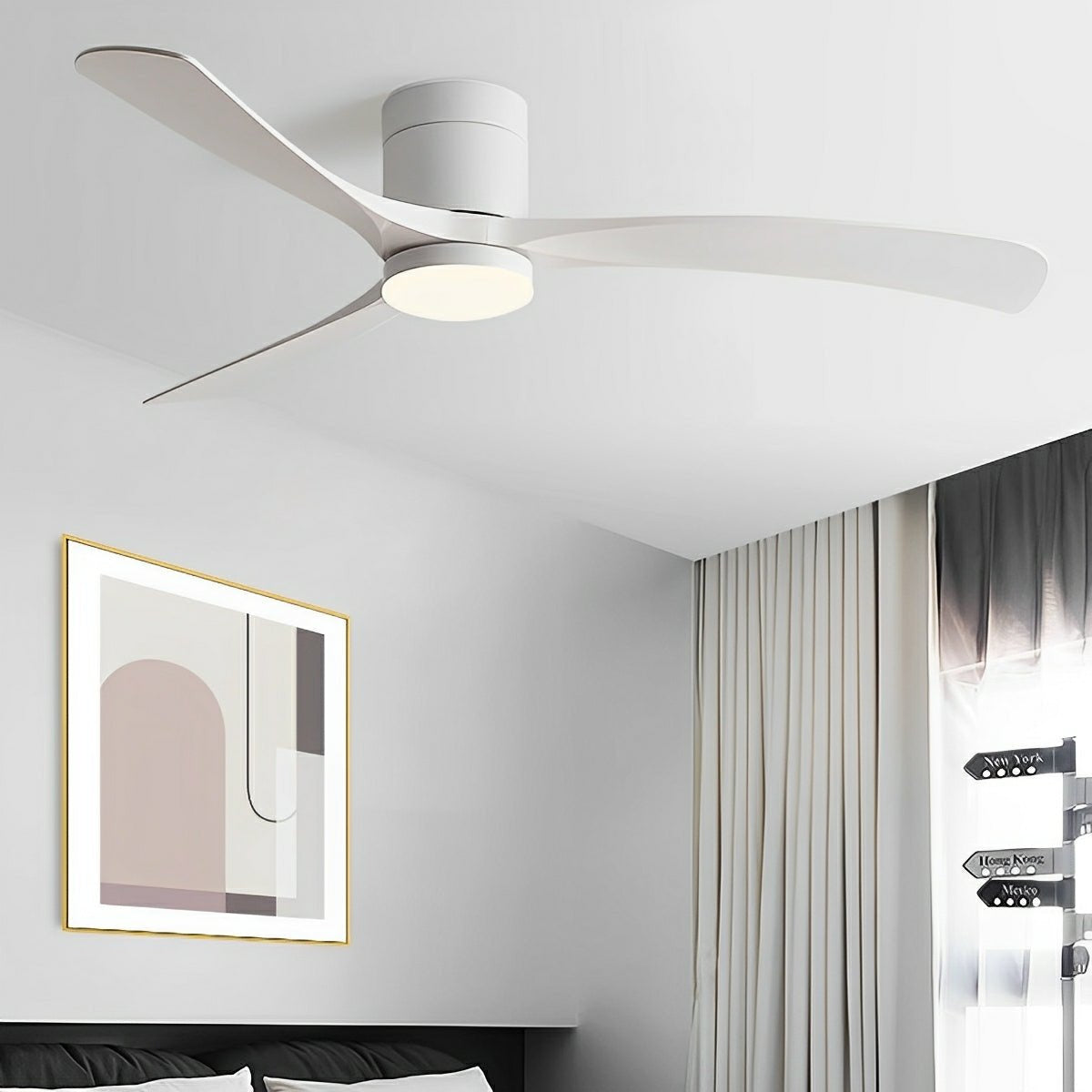 Minimalist Ceiling Fan with LED Light – view 5 | BROKLEN