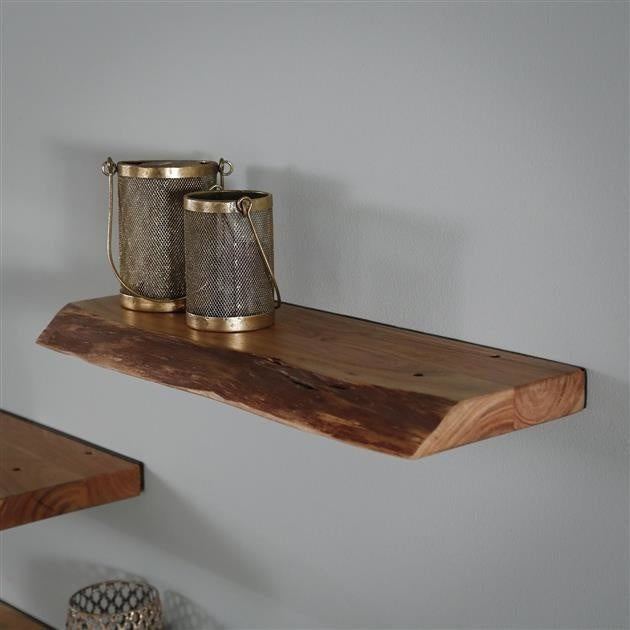 Live-Edge Acacia Wood Wall Shelf – view 7 | BROKLEN