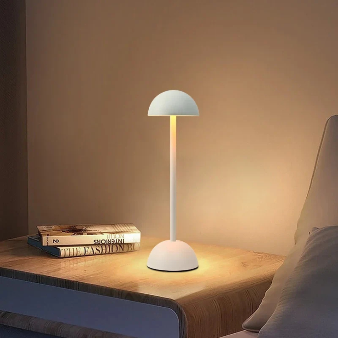 Rechargeable LED Table Lamp with Dome Shade and Touch Control