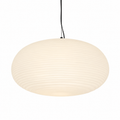 Ribbed Opal Glass Pendant Light