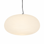 Ribbed Opal Glass Pendant Light