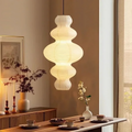 Layered Rice Paper Pendant Light Cloud Design