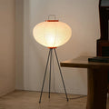 Rice Paper Floor Lamp with Slim Metal Frame
