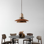 Layered Walnut Wood Pendant Light – view 5 | BROKLEN