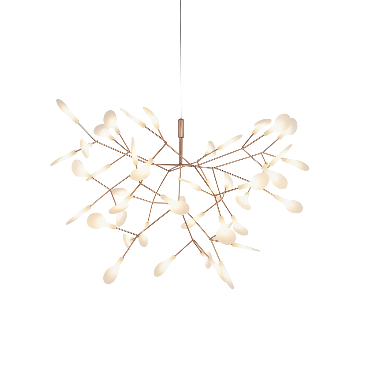 Rose Gold Firefly LED Chandelier with Acrylic Globes – view 5