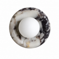Round Marble Wall Light with Frosted Glass