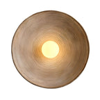 Retro Japandi Round Resin Wall Light